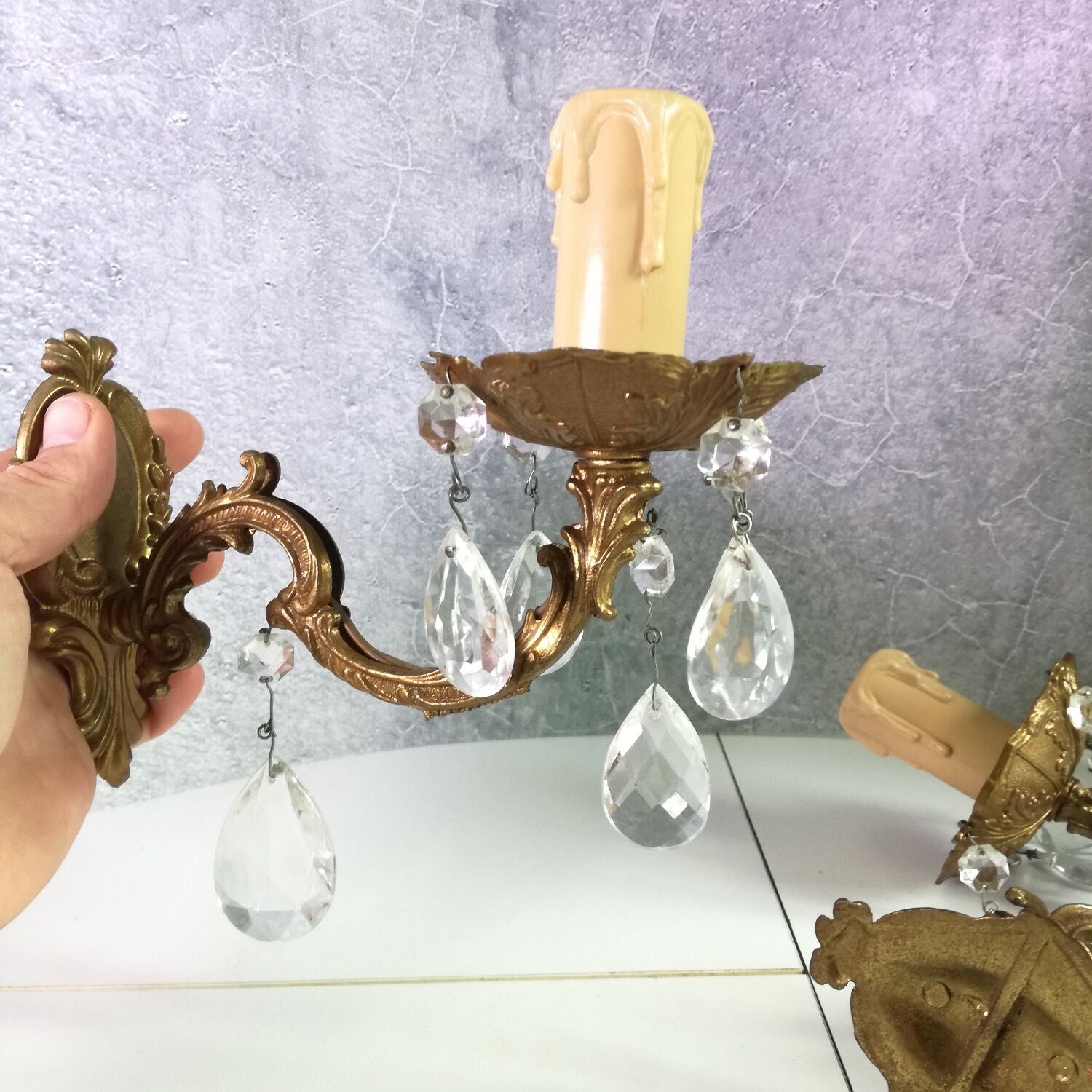 Louis XVI style bronze sconces