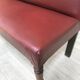 Bistro bench in burgundy leather