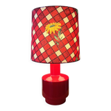 Vintage red ceramic lamp - 1960s / 1970s