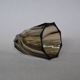 Vase torsadé en verre fumé
