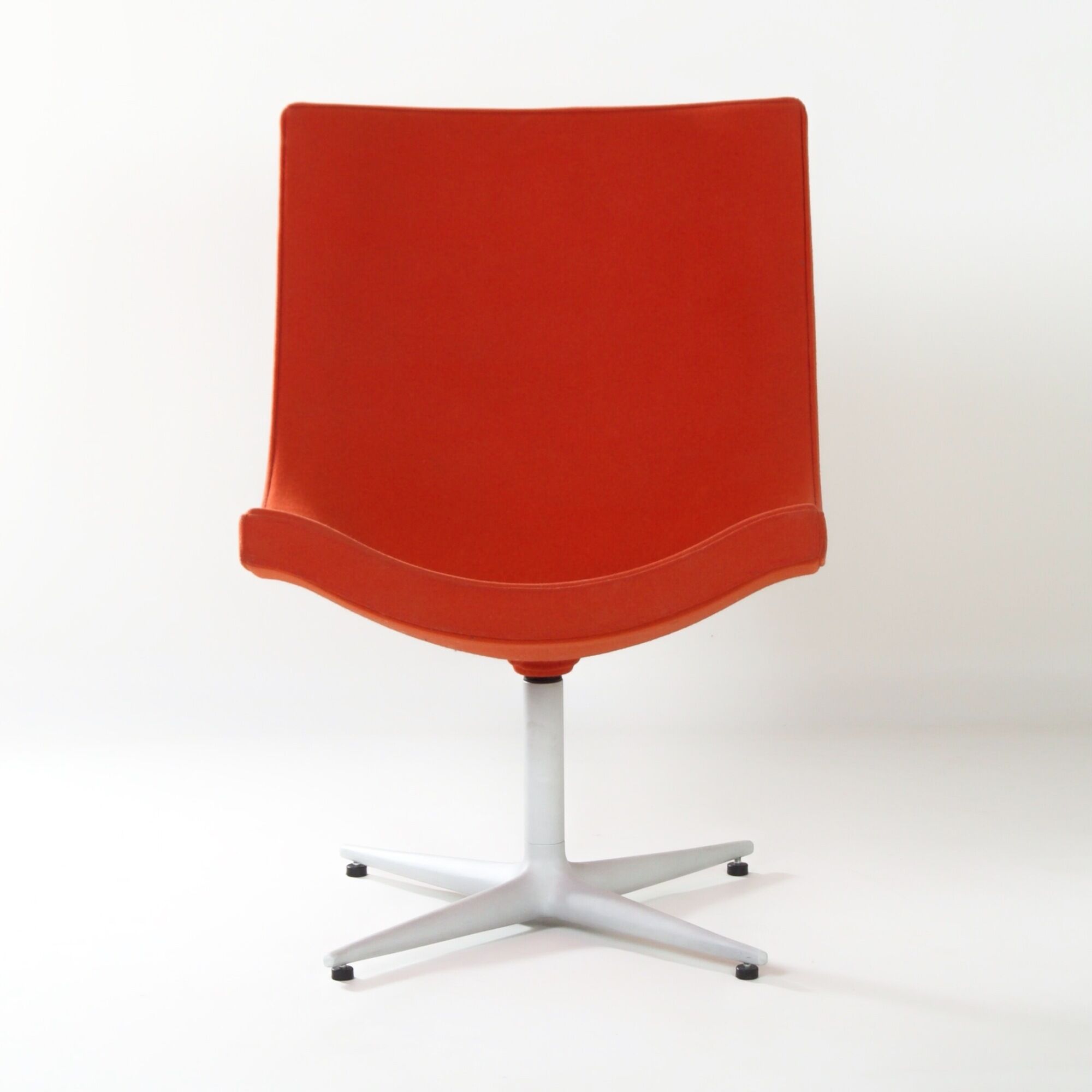 Y’s swivel armchair by Christophe Pillet for Cappellini, 1990s, orange-red