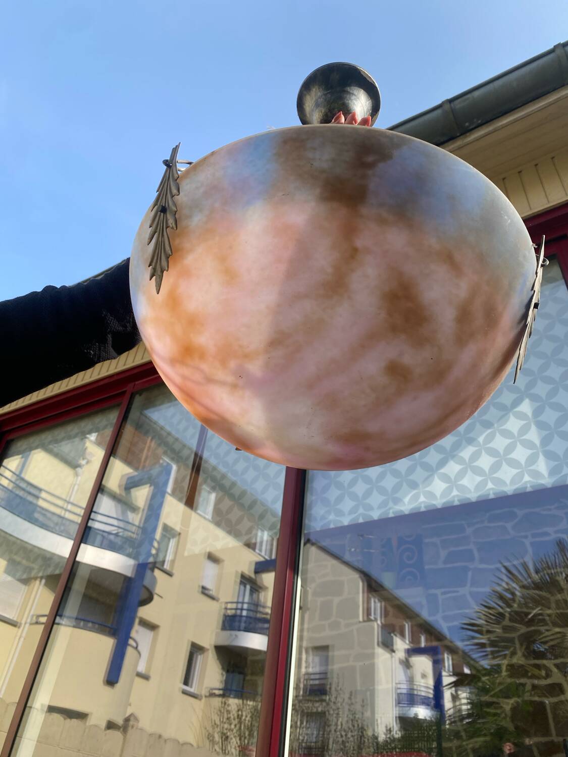 Vintage glass paste pendant