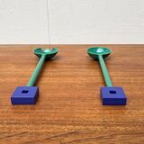 Postmodern Italian salad cutlery from the Euclid series by Michael Graves for Alessi, 1980s, set of 2.