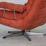 1970s, Swedish swivel armchair by Ulferts Sweden, furniture velour.