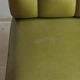Bench padded bistro in khaki green leatherette 50/60