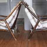 Vintage bamboo and rattan armchair
