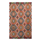 Large Green Handmade Vintage Kilim Rug, 184x309Cm