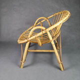 Children's rattan shell chair