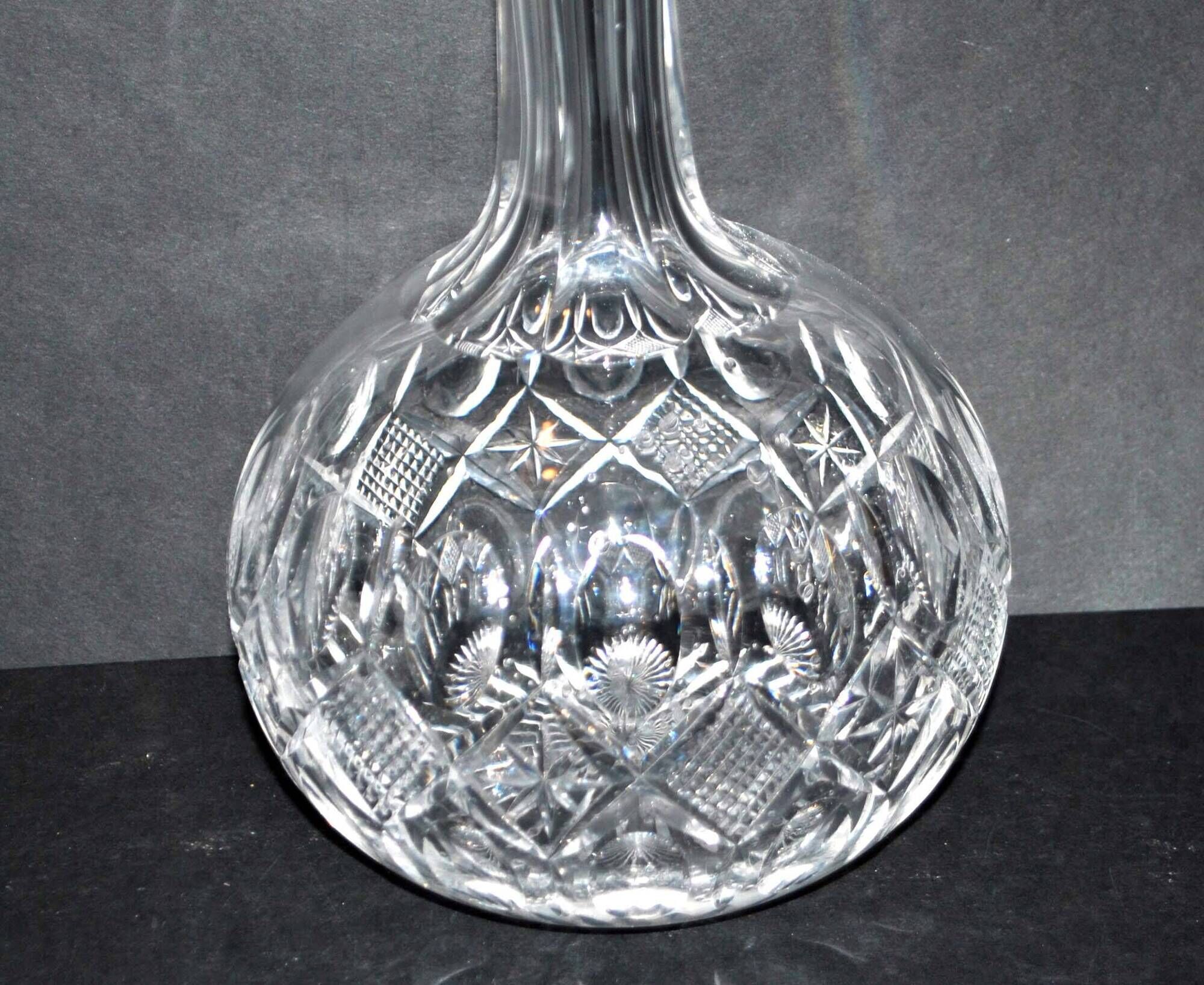 Saint-louis cut crystal carafe baccarat olive diamond bevel decoration 33 cm