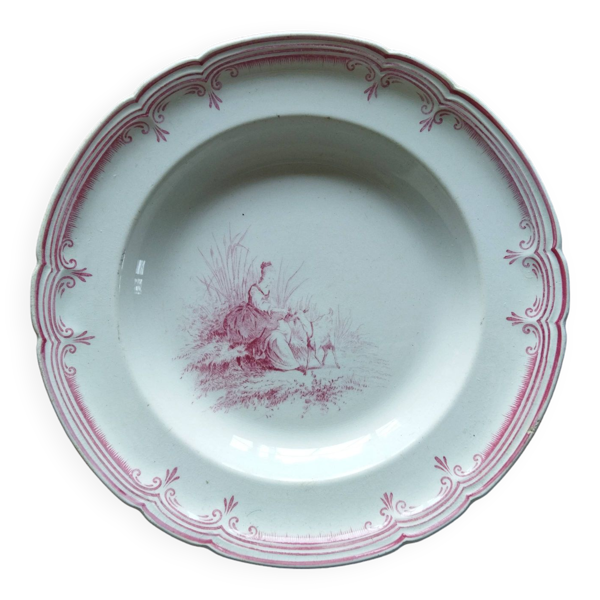 Assiette creuse en terre de fer Boulenger & Cie Choisy