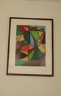 Swedish Oil Pastel on Panel “Ritad 66” by Ann Wazzgren Vintage& Framed 42×31cm