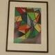 Swedish Oil Pastel on Panel “Ritad 66” by Ann Wazzgren Vintage& Framed 42×31cm