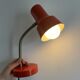 Articulated desk lamp in red metal 80's