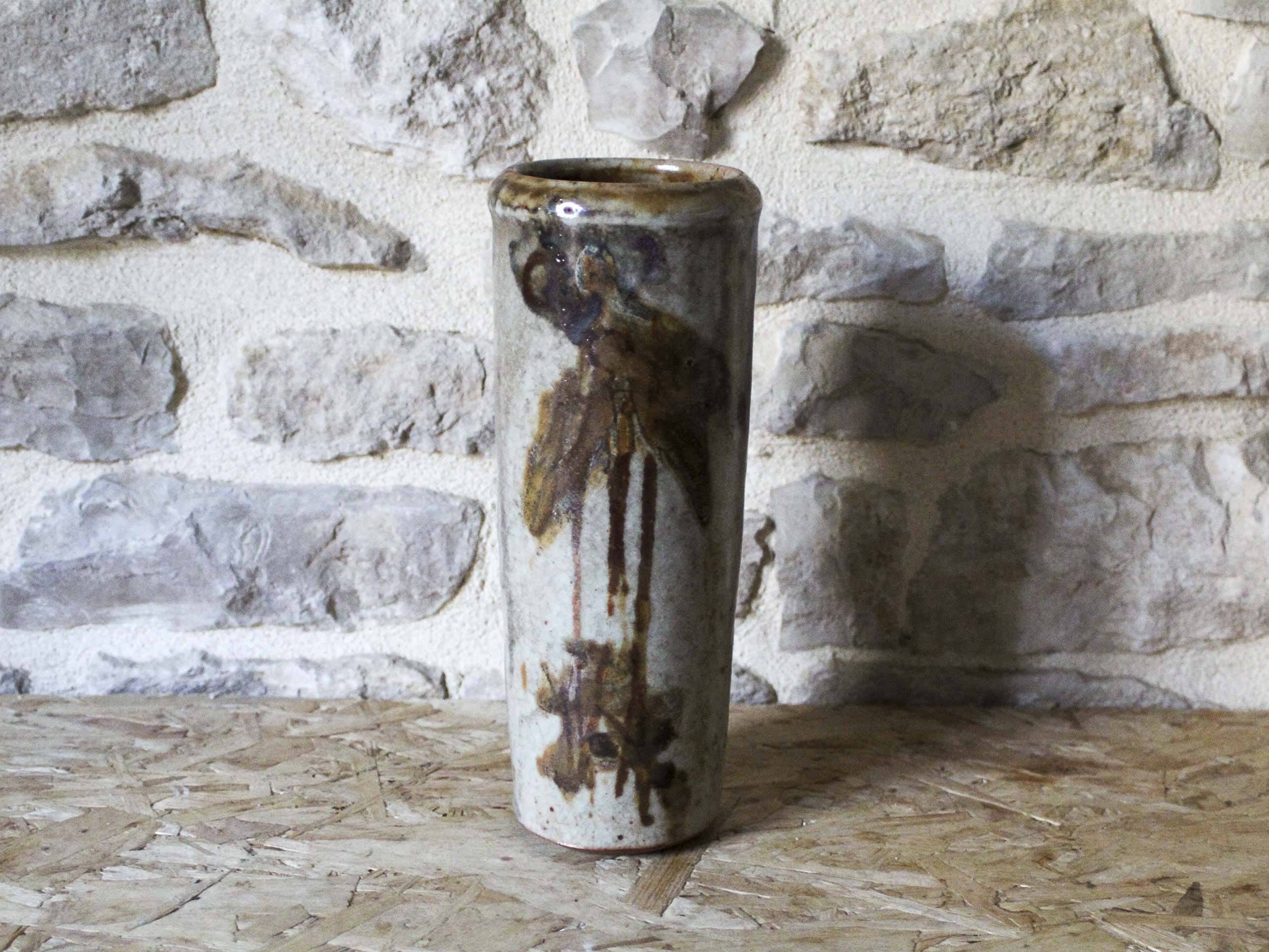 Catherine and Bruce Gould ceramic scroll vase