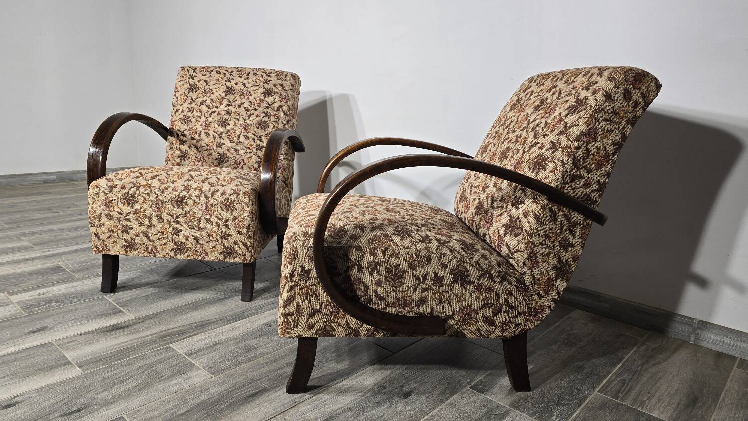 Set of Vintage Armchairs by Jindrich Halabala