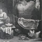 David Teniers II, La boudinait, engraving by Jacques Philippe Le Bas, eighteenth century