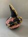 Vallauris vase or Monaco ceramic handmade black pink and gold