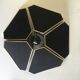 Suspension flower-shaped in black and gold fabrics - 70s