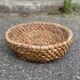 Set of 5 round woven wicker baskets