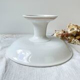 Vintage pedestal dish Blue Iron Earth St Amand French