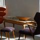 Modern Danish oak coffee table/console with tiled top, Frits Henningsen, 1950s.