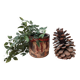 Pot en céramique marron et rouge