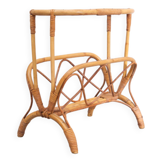 Rattan Magazine rack 1970s