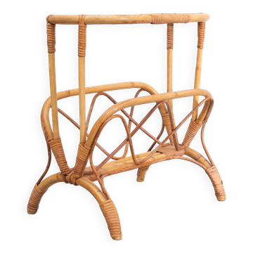 Rattan Magazine rack 1970s
