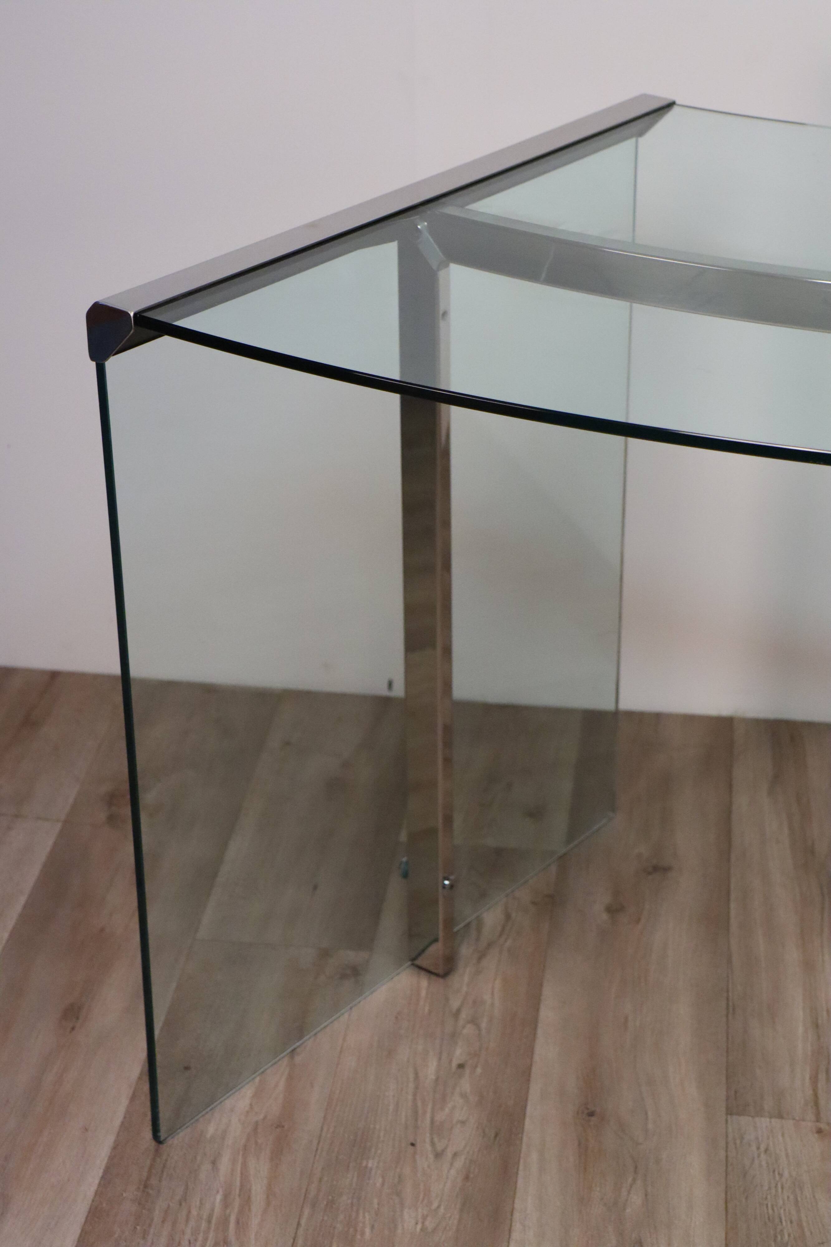Board president by Gallotti & Radice in glass and chrome