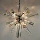 Italian starburst Sputnik chandelier – chrome & Murano glass