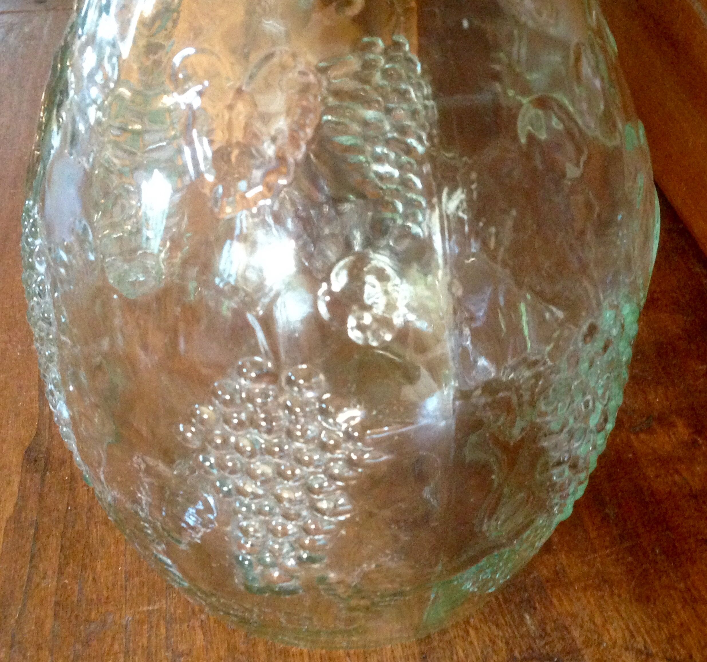 Glass bottle molded vintage 1.75 cl