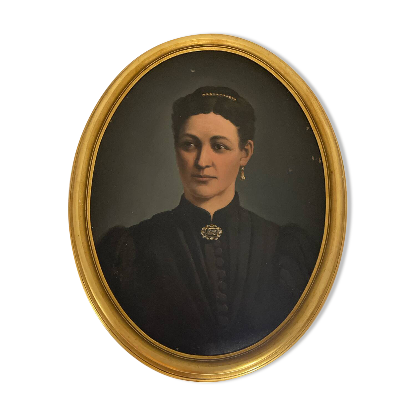 Oil painting on canvas, portrait of a woman.