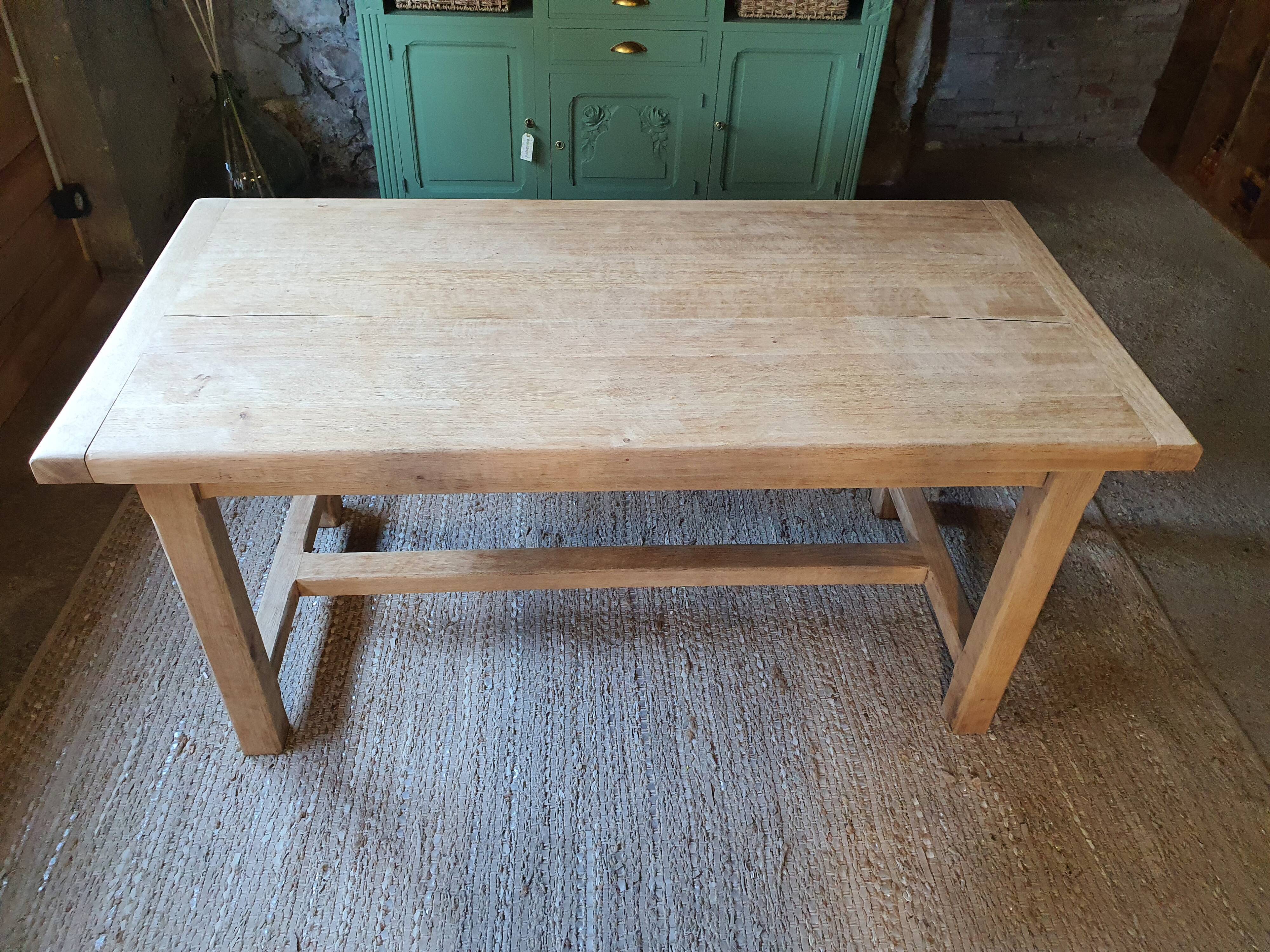Solid oak farmhouse table