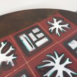 Table basse ronde modulable Guillerme et Chambron en chêne massif céramique