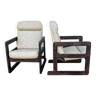 Pair of cubic armchairs