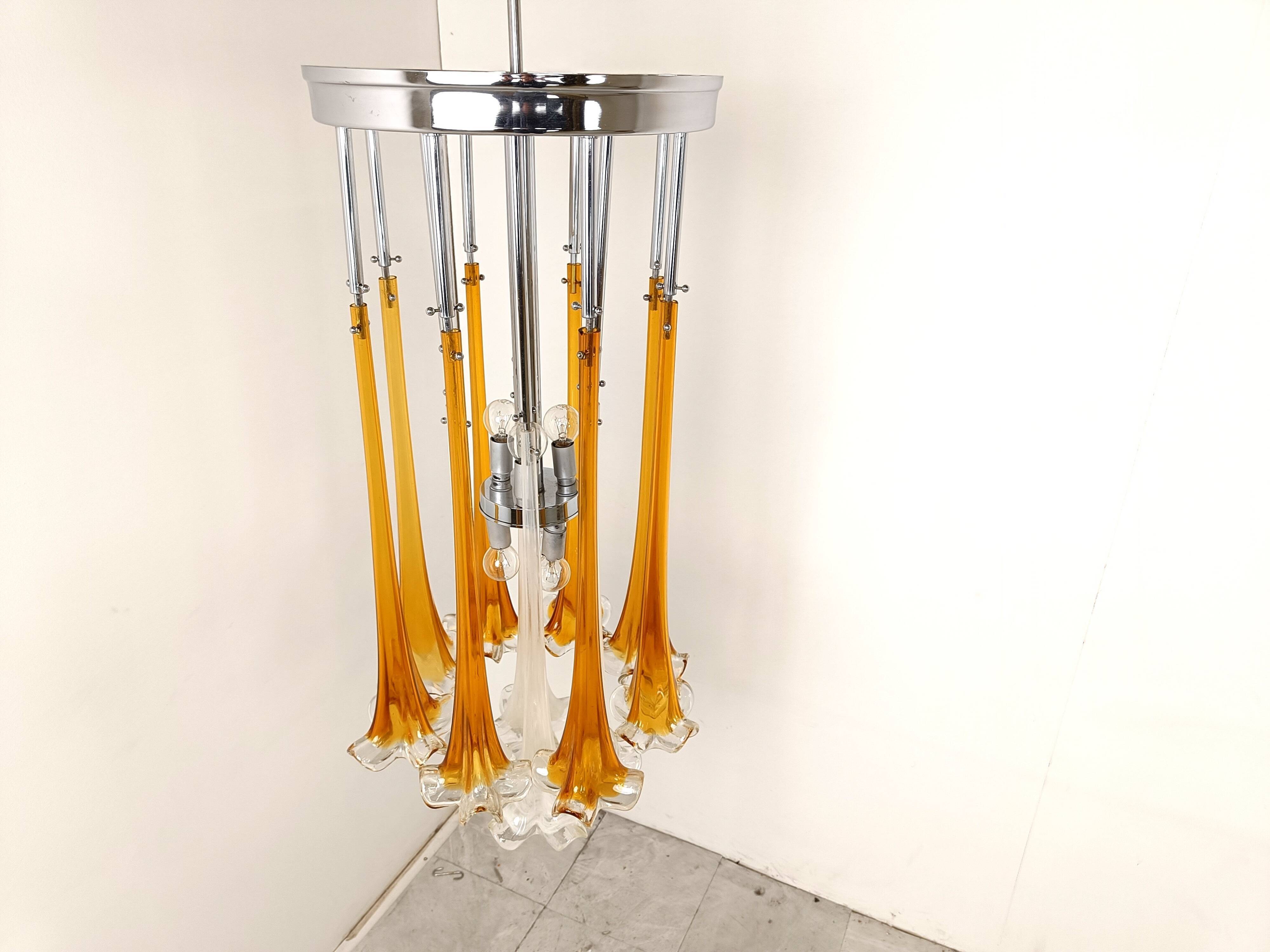 Vintage Paolo Venini chandelier, 1970s