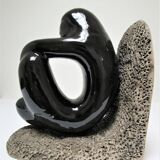 Pair of sculptural ceramic bookends design 70s