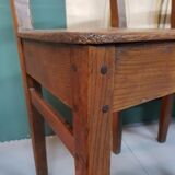 4 antique oak french chairs