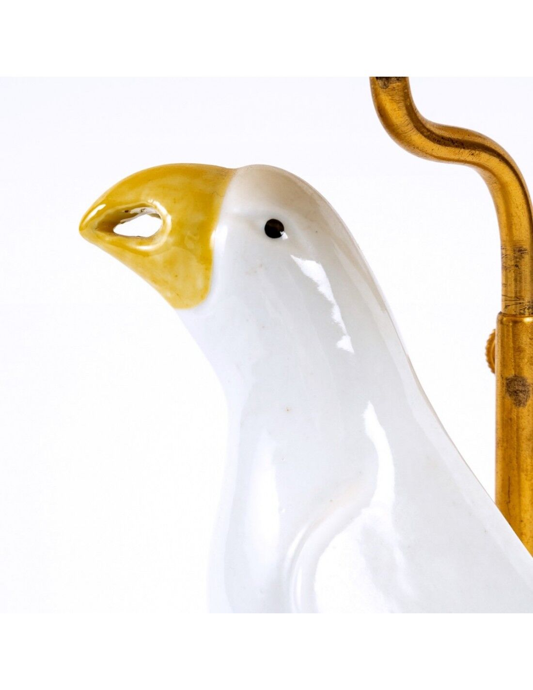 Lamp in bronze and porcelain