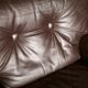 Pair of armchairs brown leather base stainless steel, France, circa 1970
