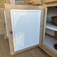 Grande enfilade buffet en chêne massif et cannage – 242 cm