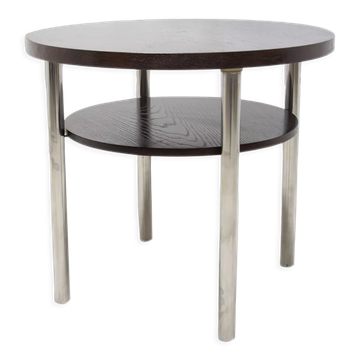 Table basse chromée Bauhaus par Robert Slezak, années 1930
