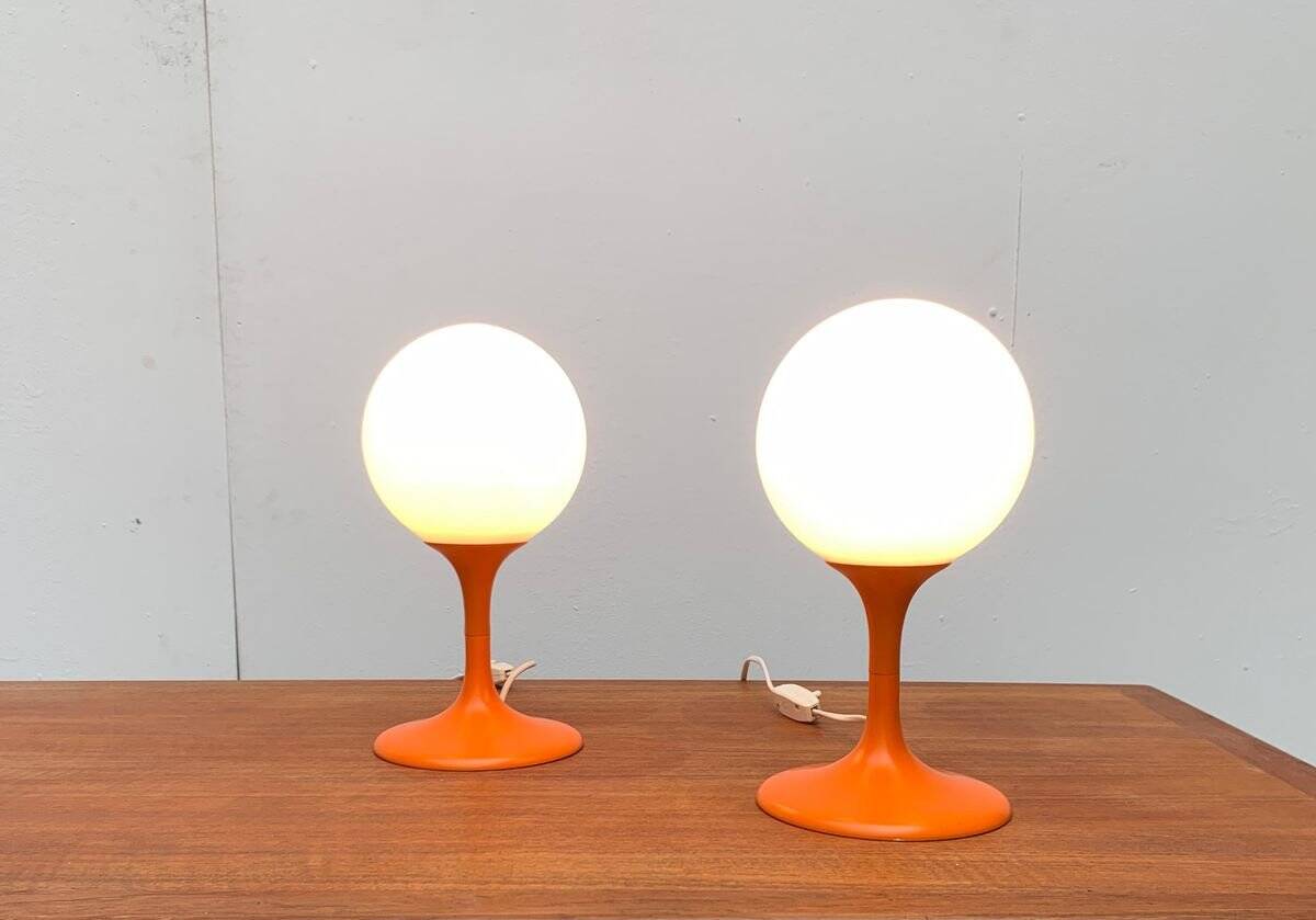 Mid-century Swiss table lamps by E.R. Nele for Temde, set of 2