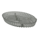 Plat de service vintage compartimenté en verre pressé