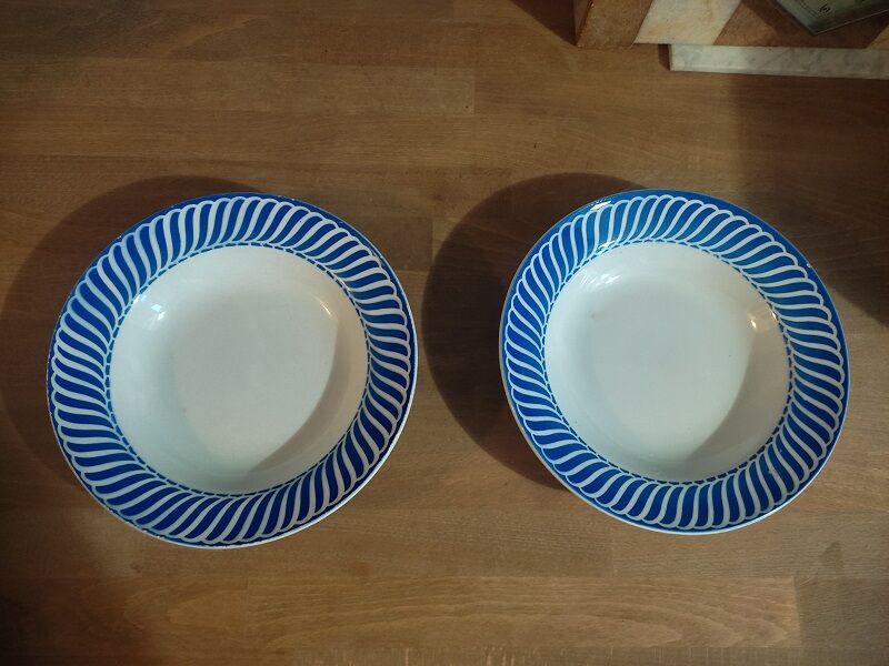 Hollow plates Digoin Jacquot flowers