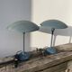 Pair of blue metal lamps Habitat, 1996