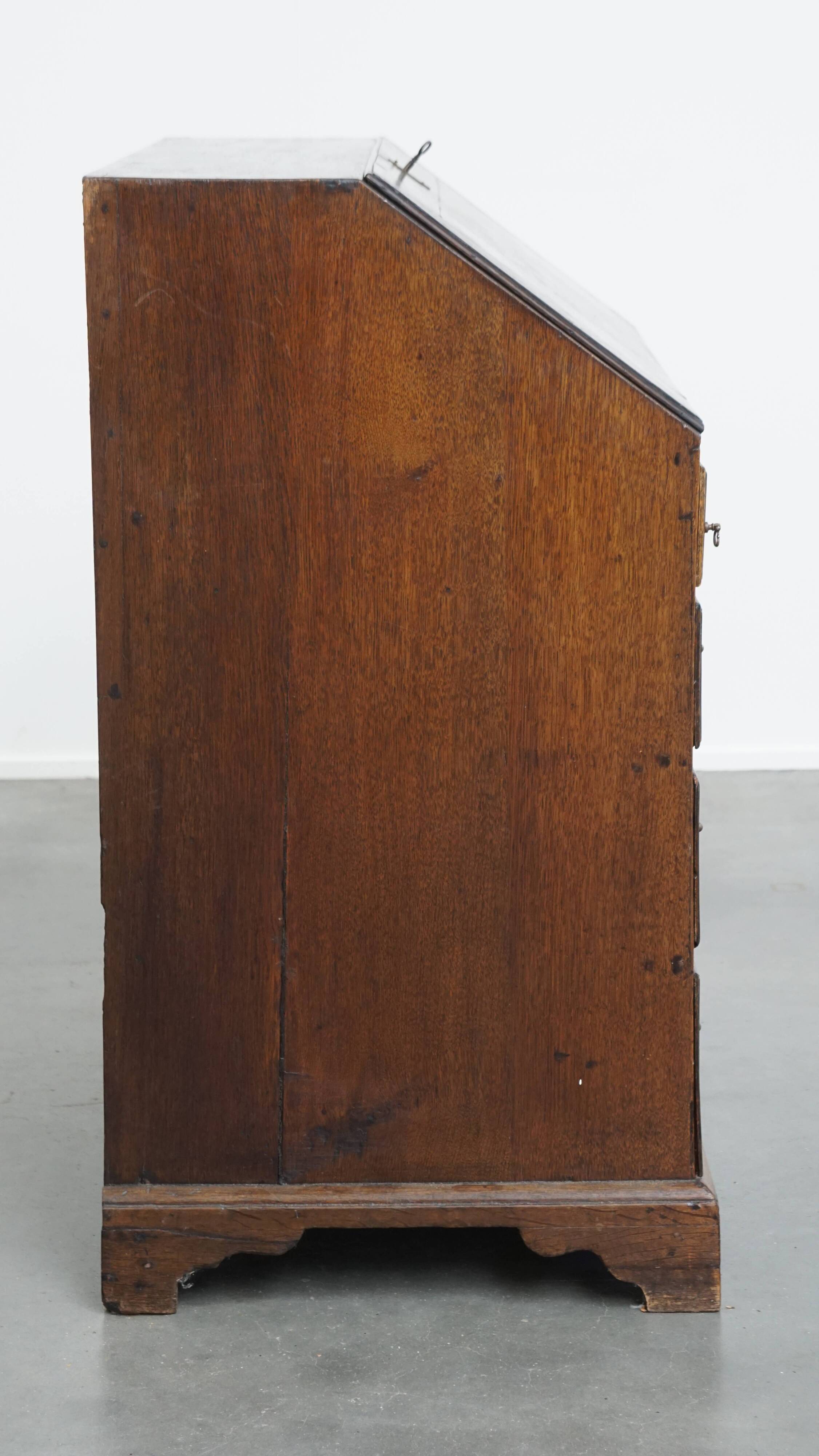 Antique English Oak Secretary / Chest of Drawers