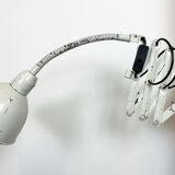 White Industrial Scissor Wall Lamp from Elektroinstala, 1960s