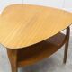 Guéridon / table basse tripode Bow Wood dessin Steiner pour Baumann 1960