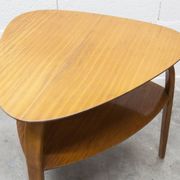 Guéridon / tripod coffee table Bow Wood design Steiner for Baumann 1960